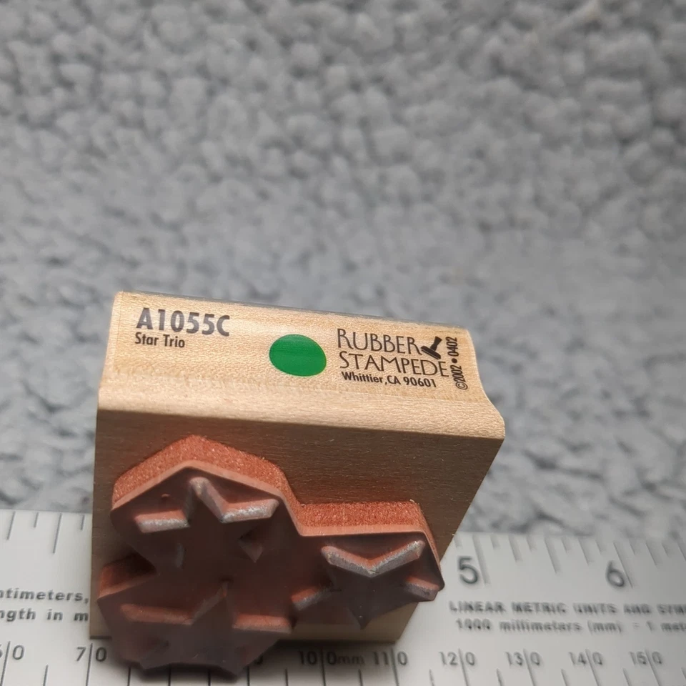 Estampilla de goma estampida estrella trío cielo nocturno patriótico 4 de julio artesanía Foto 3 de 4