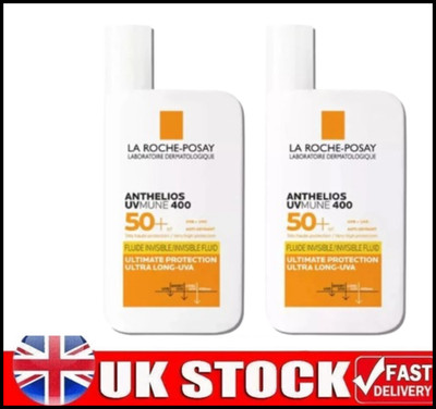2 Stück 50 ml La Roche - Posay Anthelios LSF 50+ Ultra Protection Invisible Fluid Creme