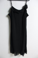 George Womens Vintage y2k Chiffon Layered Slip Dress - Black - Size 22 (a21)