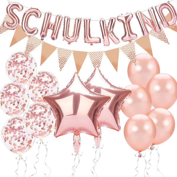 Viky Schulanfang Deko Einschulung MäDchen Junge,14 StüCk Einschulung Deko MäDche-image