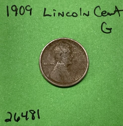 1909-P Lincoln Wheat Cent / Penny 1c Good See Pictures