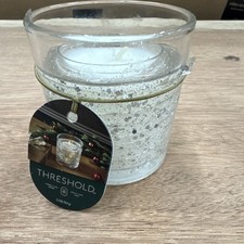 Threshold LED Holiday Jar Candle 2.5 oz Glass Up to 10 Hours Burn Time