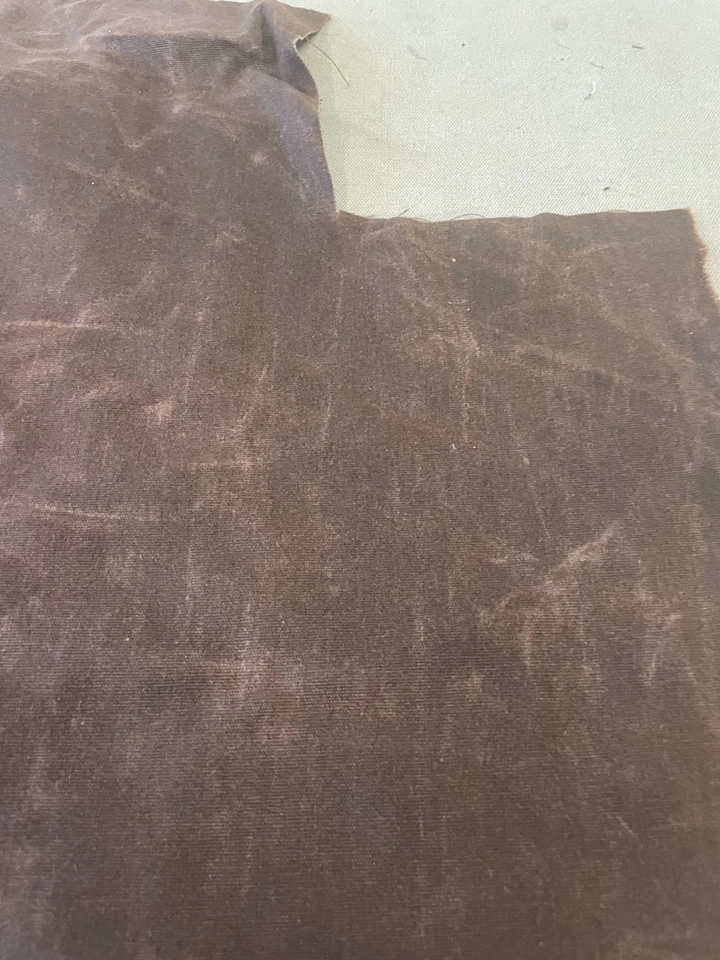 Merchant Mills Organic Cotton Oilskin Brown Less than 2/3 yd Corner Cut - Image 3 of 4