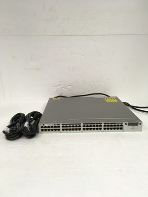 Cisco WS-C3850-48F-L 48 Port PoE+Ethernet Switch w/ 2x 715WAC PS, WORKING, QTY