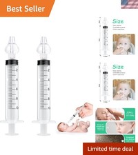 Gentle 2PCS Baby Nasal Irrigator with Reusable Silicone Tip - Transparent