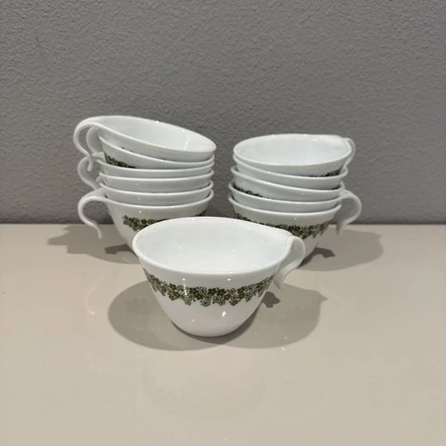 Set of 12 Vintage Corelle Crazy Daisy Spring Blossom Hook Handle Coffee/Tea Cups