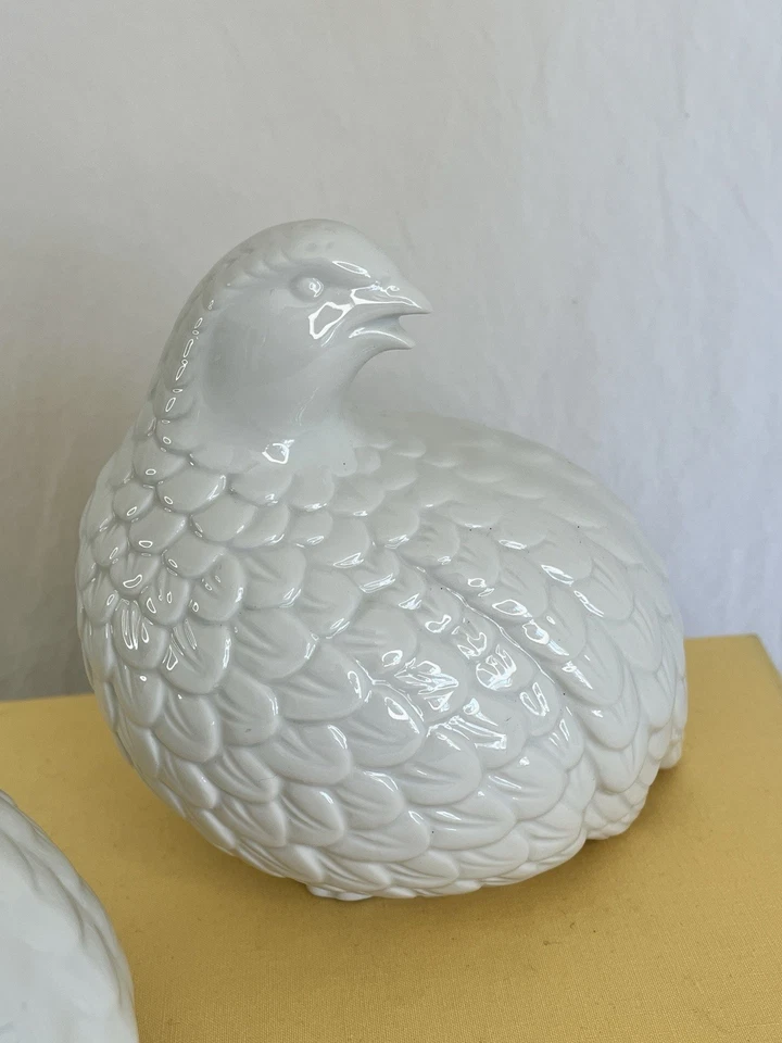 Винтажный перепела керамические фигурки набор из двух куропаток - Изображение 4 из 4