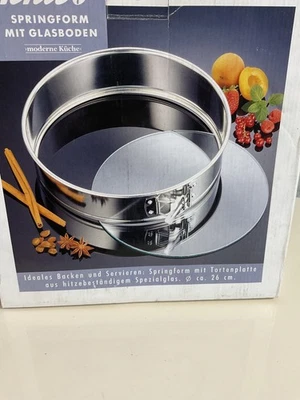Tchibo Springform Cake Tin 26cm Glass Base Baking Pan Non Stick Round Cheesecake - Image 1 of 4