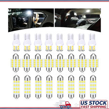 Pack-24 T10 31 Mm 42 Mm Festoon Led Bulb Kit White Interior Dome Map Door Cour