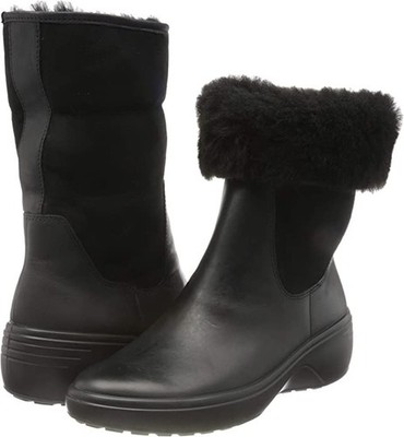 ECCO Damen-Stiefeletten Soft 7 Wedge Tred Chelsea, Schwarz, EU 39, UK 6