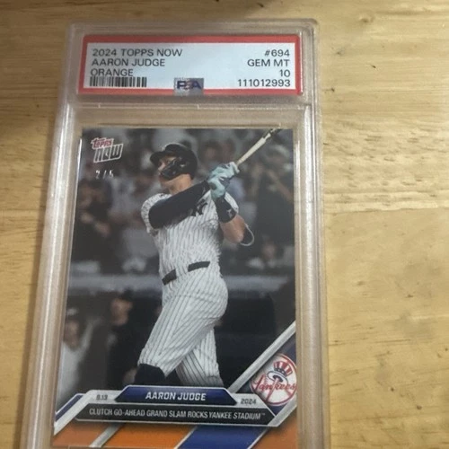 2024 Topps Now - Aaron Judge #694 Orange /5 PSA 10