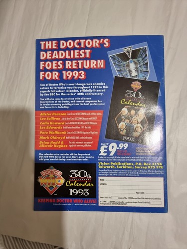 DOCTOR WHO MONTHLY ISSUE 191 MAGAZINE GOOD CONDITION DR NO POSTER - Picture 4 of 4