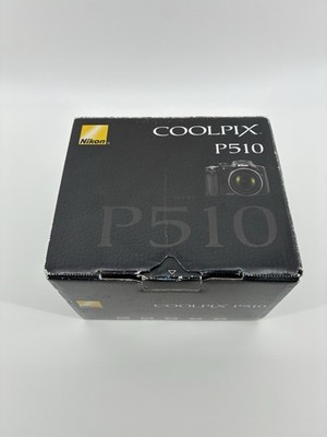 NIB Nikon Coolpix P510 Black Compact Digital Camera 16.1 MP NOS Two 64 Gig Mem