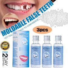 3Pcs False Teeth Solid Glue Temporary Tooth Gap Filler Tooth Repair Moldable US