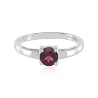 Indischer Rhodolith 0,923Ct Platin Plattierter Silber Ring