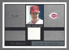 Tom Seaver HOF 2003 Flair Greats Memorabilia Game Pants White