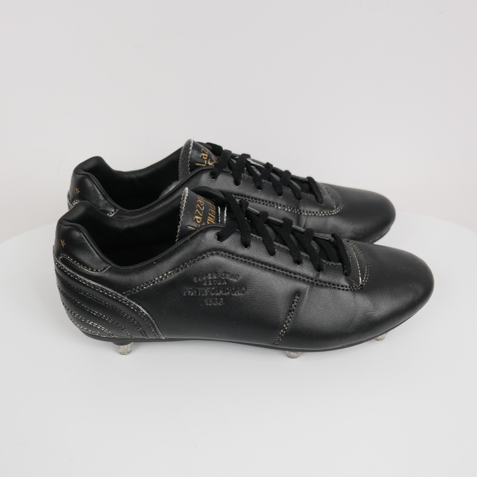 PANTOFOLA D’ORO Scarpe da calcio Pantofola d'Oro Super Star Extra 1886 in pelle nera borchie US 8