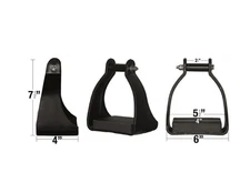 Abetta Western Stirrups Trail Rubber Tread Pad Poly-Solid Black 216721