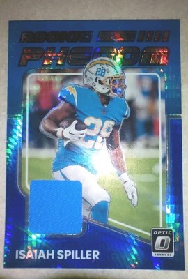 2022 Optic Donruss Isaiah Spiller Rookie Phenom Blue Hyper Relic RC #RP-IS  