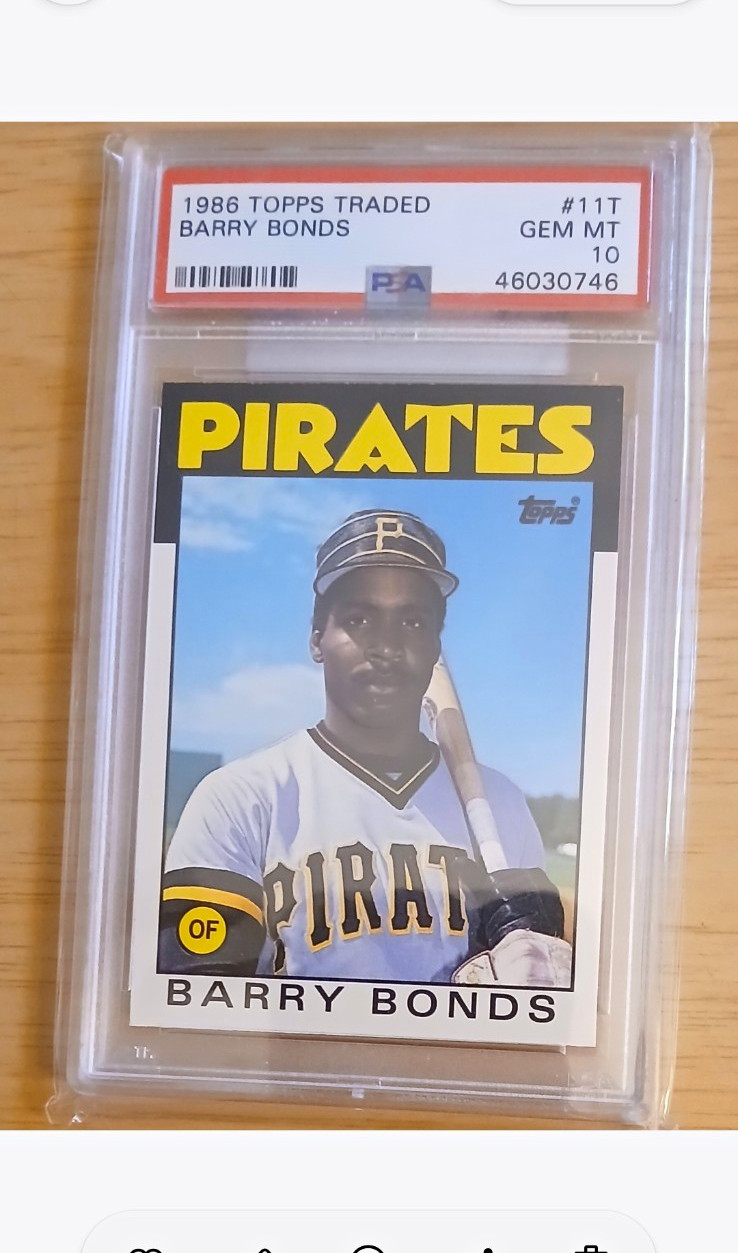 1986 Topps Traded Barry Bonds #11T Rookie PSA 10 Gem Mint Pirates MLB
