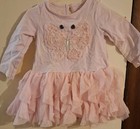 Baby Grand Pink Tulle Ruffle Romper One-Piece Long Sleeve Butterfly 6-9M — photo 1