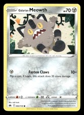galarian meowth pokemon card value GALARIAN MEOWTH 127/202 Common Swords & Shields 2020 Basic Pokmon (#2)