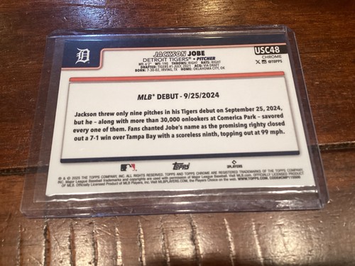 2025 Topps Chrome Update White Jackson Jobe RC 29/30 - Picture 2 of 2