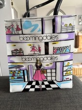 Ladies BLOOMINGDALES Store Front Print Small Tote Bag - Rare