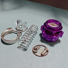 Car Universal 50mm Blow Off Valve Bov With V-band Flange Clamp Spring Kit Purple