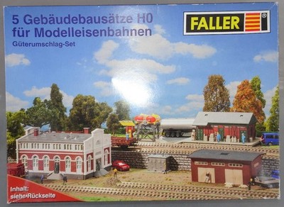 Faller H0 5 Gebäudebausätze Güterumschlags-Set  Trafohäuschen Verwaltung Neuware