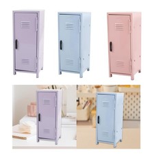 Small Desktop Locker Desk Cabinet Metal with Lock and Key Desktop Storage