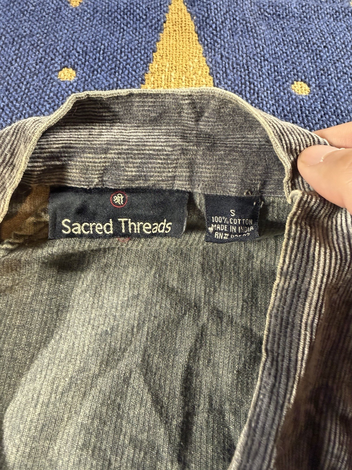 Sacred Threads Women's Multicolor Patchwork Cordu… - image 2