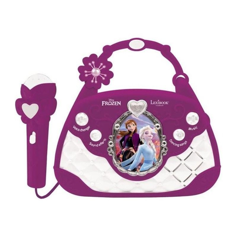 Sac à main Reine des Neiges enceinte musicale micro filaire jouet chanson fille