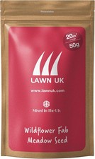 Wildflower Fab Meadow Seed Mix Lawn UK - 50g - 20sqm Coverage - Flagship Sow and 287.60 per kilo