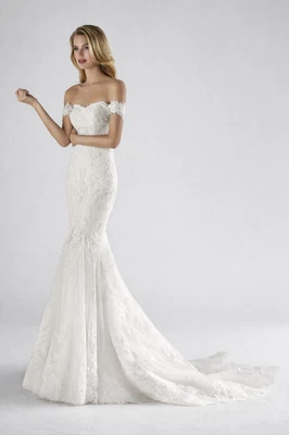 HBH Brautmode I Einzelstück Hochzeitskleid Fit u.Flair mit Träger Gr.38,44 - Bild 1 von 2