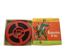 Walt Disney 8mm silent film feature in box synopsis Kidnapped at Sea movie vtg