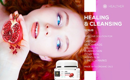 Healther Healing & Cleansing Scrub for Dry Skin - NATURAL INGREDIENTS
