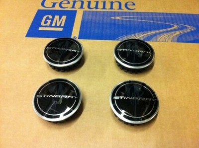 2014 C7 Corvette Stingray Rad Zentrum Hub Kappe Set / Vier Neu GM