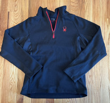 Spyder Boys Size Medium - Black Activewear Outdoor Tight Knit Full Zip Jacket