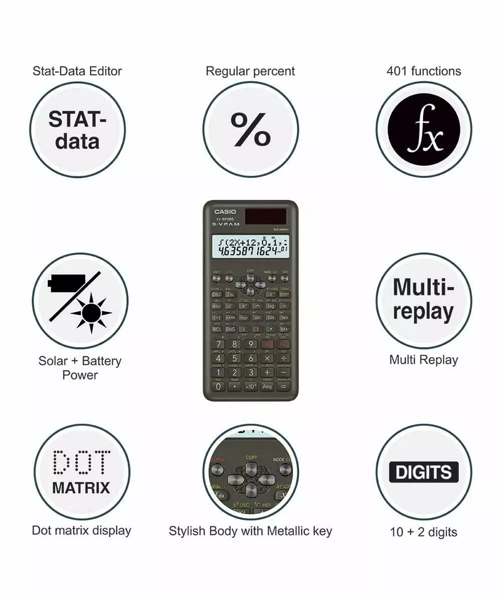 Casio FX-991ES Plus Non-Programmable Scientific Calculator