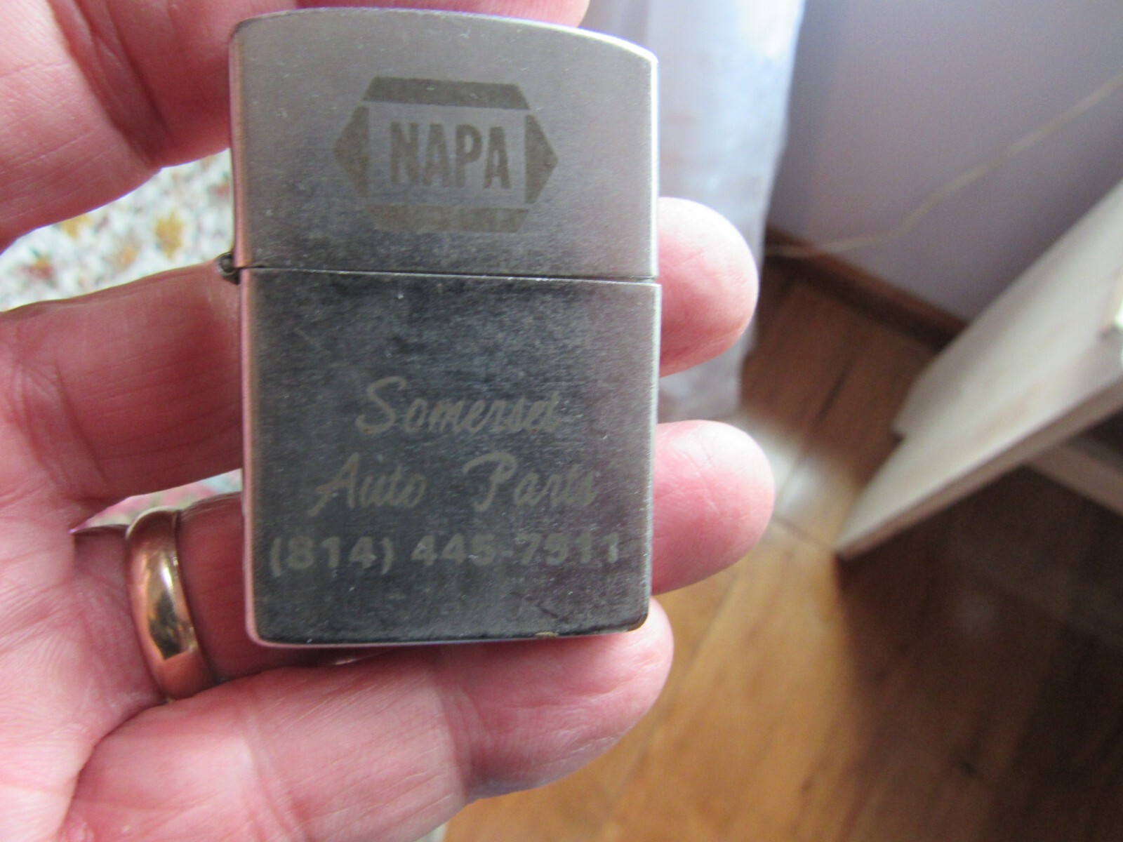 Pair of Vintage A.A.D.LP./Calkor Cigarette Lighters Lone Wolf/NAPA Auto Parts