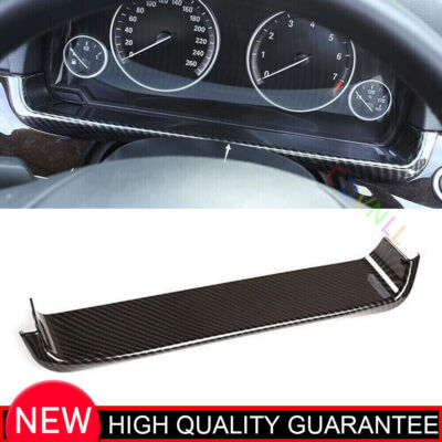 Fit For BMW 5 Series 2011-2017 Carbon Fiber Car Dashboard Frame Trim Cover Bezel