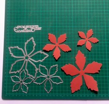 4pcs XL Poinsettias & Sending Love This Christmas Die Set - 12.6 X 11.4cm