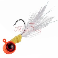 Lead Jig Head Hook for Soft Lures Bass Crappie Trout Baits 1/16 1/8 3/16 1/4 oz 