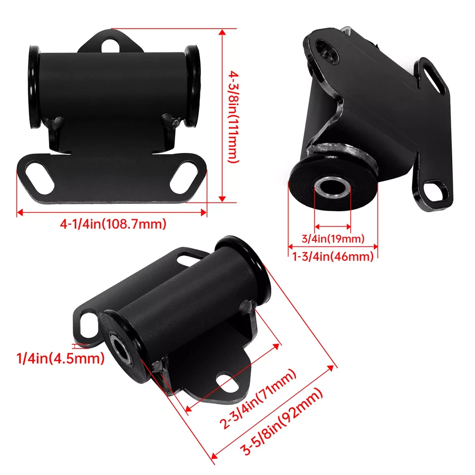 For 82-05 Sonoma S10 Swap Motor Engine Mounts Full Kit LS15 LS1 LS2 LS6 #14005KU - Image 2 of 4