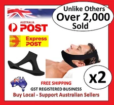  2 x Anti Snore AntiSnore Device Jaw Strap Stop Snoring Solution Chin Support
