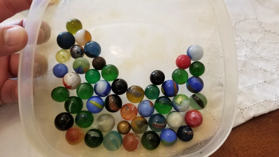 Lote Colección Mármol Vintage Christensen Akro Ágata Moonies Vitro Años 30 - 1970 Foto 2 de 4