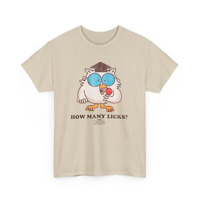 Funny How Many Licks Tootsie Owl Tee - Hoot, Quirky Bird Shirt, Humorous Gift