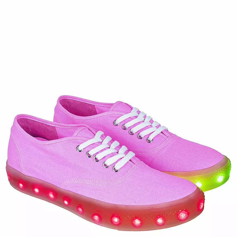 Trendy Girls' Led Light Sneakers Adjustable Hook Loop - Temu