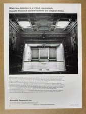 1969 Acoustic Research AR-3a Speaker Boston Symphony Hall photo vintage print Ad